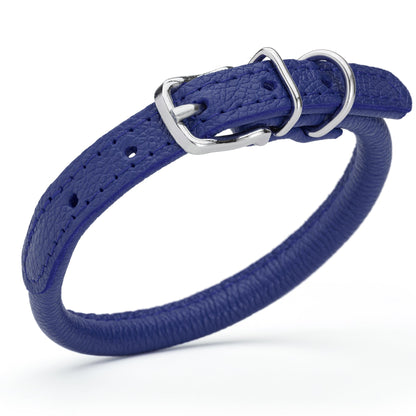 Soft Leather Round Dog Collar