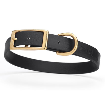 Viper Biothane Waterproof Dog Collar - Brass Hardware - Size M (15 to 18 inches)