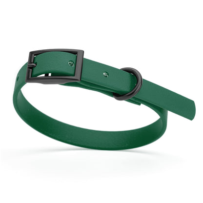 Dogline Biothane Waterproof Dog Collar with Black Hardware - Size XS (9 to 12 inches)