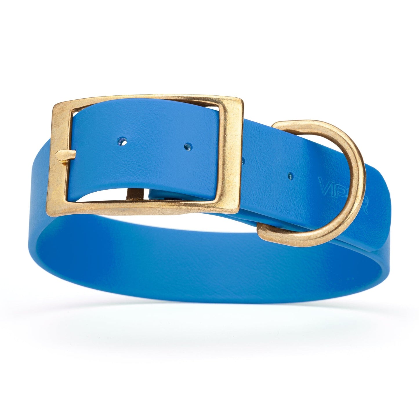 Viper Biothane Waterproof Dog Collar - Brass Hardware - 1.5in Wide, Size XXL (24 to 28 inches)