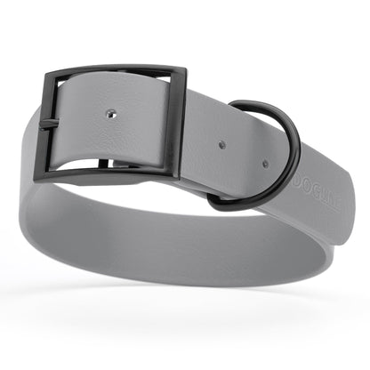 Dogline Biothane Waterproof Dog Collar with Black Hardware -  1.5" Wide, Size XL (20 to 24 inches)