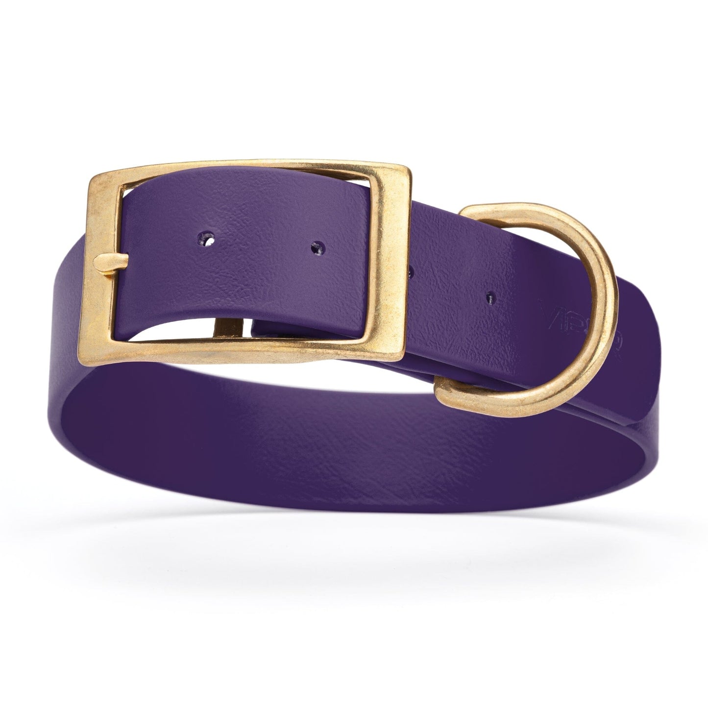 Viper Biothane Waterproof Dog Collar - Brass Hardware - 1.5in Wide, Size L (16 to 20 inches)