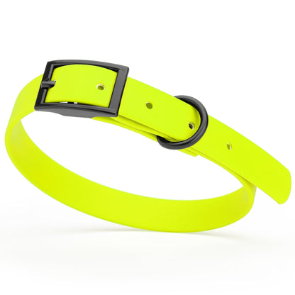 Dogline Biothane Waterproof Dog Collar with Black Hardware - Size S (12 to 15 inches)
