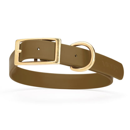 Viper Biothane Waterproof Dog Collar - Brass Hardware - Size XL (22 to 25 inches)