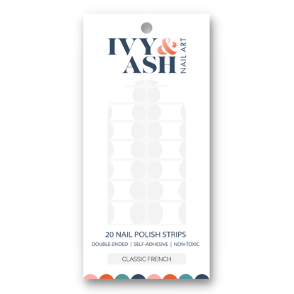 Classic French | White French Tip Nail Polish Wrap Set