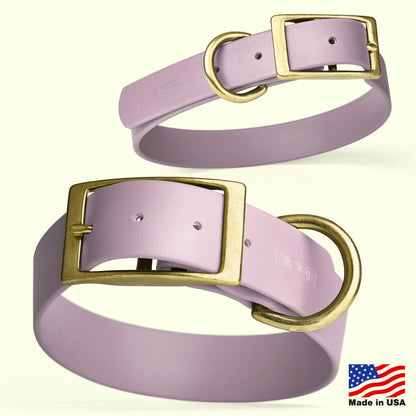 Viper Biothane Waterproof Dog Collar - Brass Hardware - 1.5in Wide, Size XXL (24 to 28 inches)