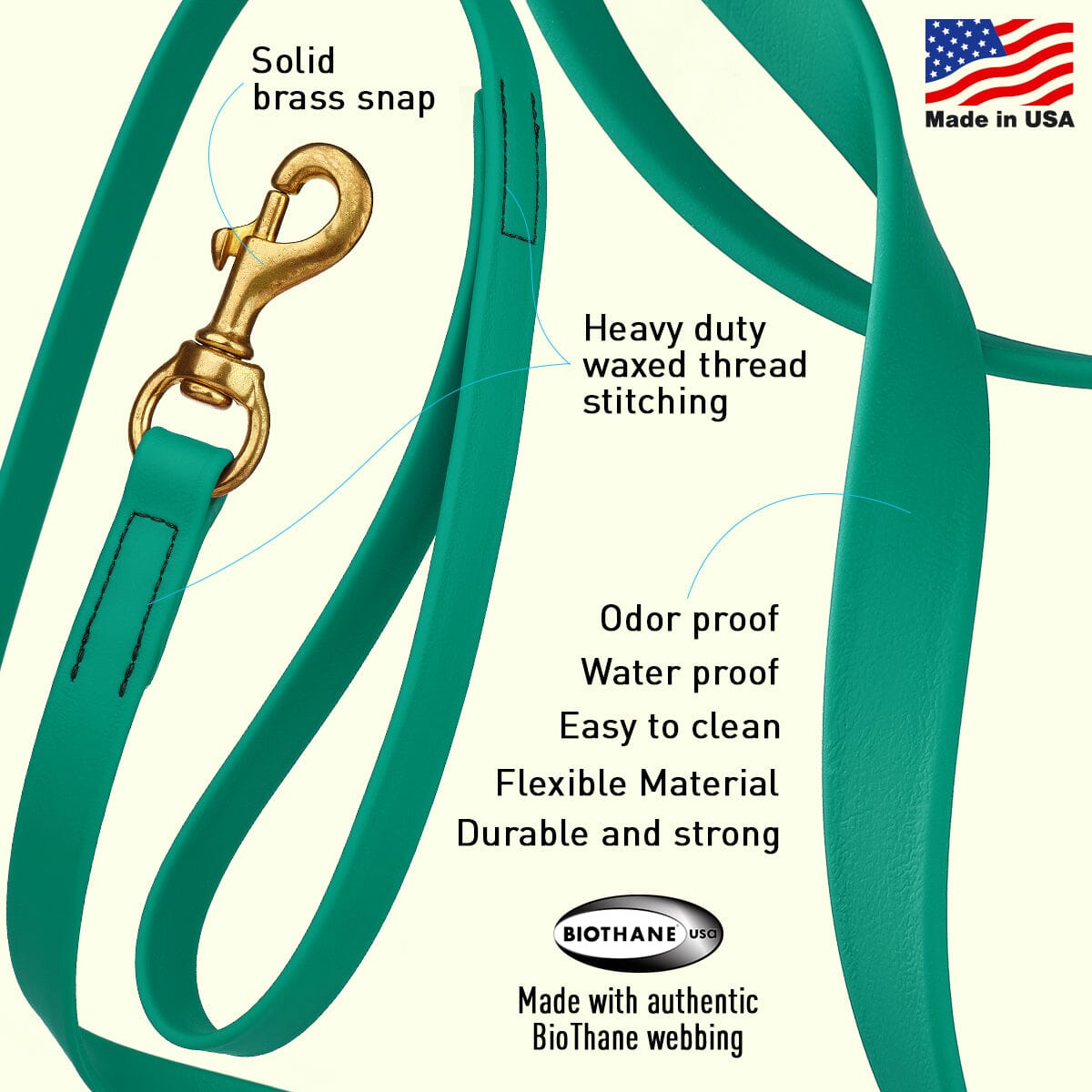Biothane Working Dog Lead 10ft - Long Line Collection