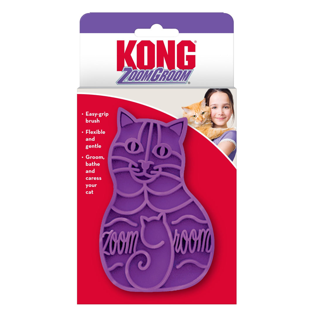 KONG Cat Zoomgroom Purple 1ea/One Size - Bark & Beyond