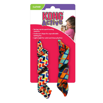 KONG Active Curlz Catnip Toy Assorted 1ea/One Size, 2 pk - Bark & Beyond