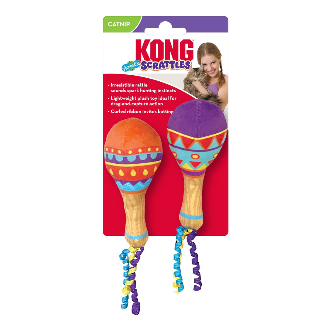 KONG Scrattles Acoustix Cat Toy 1ea/2 pk KONG