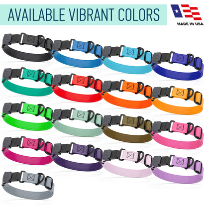 Sprenger BioThane Waterproof Dog Collar with Stainless Steel ClicLock Quick Release Buckle