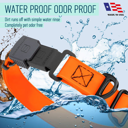 Sprenger BioThane Waterproof Dog Collar with Stainless Steel ClicLock Quick Release Buckle