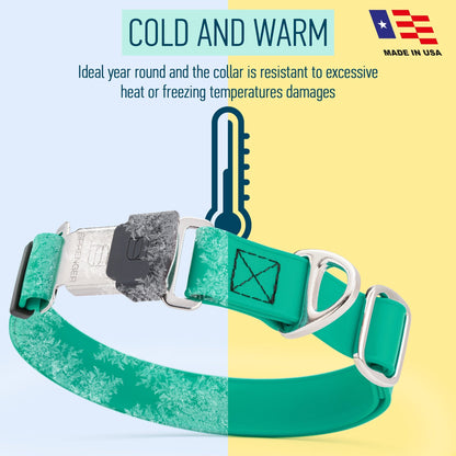 Sprenger BioThane Waterproof Dog Collar with Stainless Steel ClicLock Quick Release Buckle