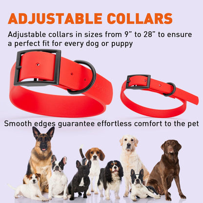 Dogline Biothane Waterproof Dog Collar with Black Hardware - Size M (15 to 18 inches)