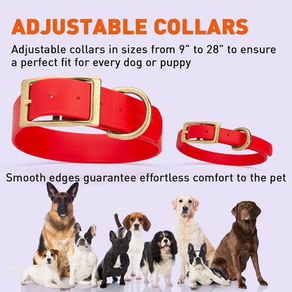 Viper Biothane Waterproof Dog Collar - Brass Hardware - Size XL (22 to 25 inches)