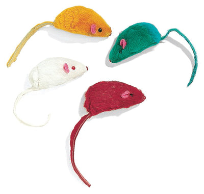 Ethical Pet Plush Mice Asstd Colors 4 Pack Ethical Pet Products