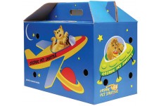 Cosmic Cat Shuttle Cardboard Cat Carrier Assorted 1ea Cosmic Cat