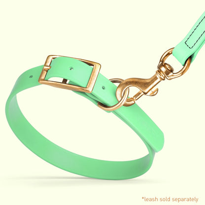 Viper Biothane Waterproof Dog Collar - Brass Hardware - 1.5in Wide, Size L (16 to 20 inches)