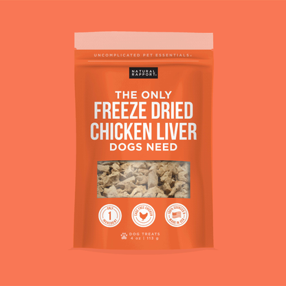 The Only Freeze Dried Chicken Liver Dogs Need