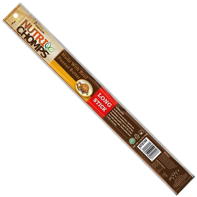 Nutri Chomps Real Peanut Butter Wrapped 15" Long Stick Dog Treat 3 Count