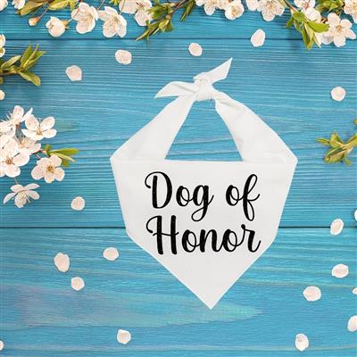 Dog of Honor Wedding Dog Bandana