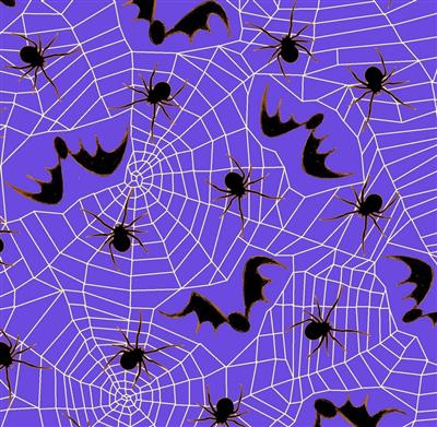Halloween Purple Spiders Dog Bandana