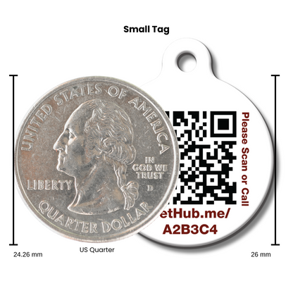 PetHub QR ID Pet Tag - KIss Me I'm Rescued