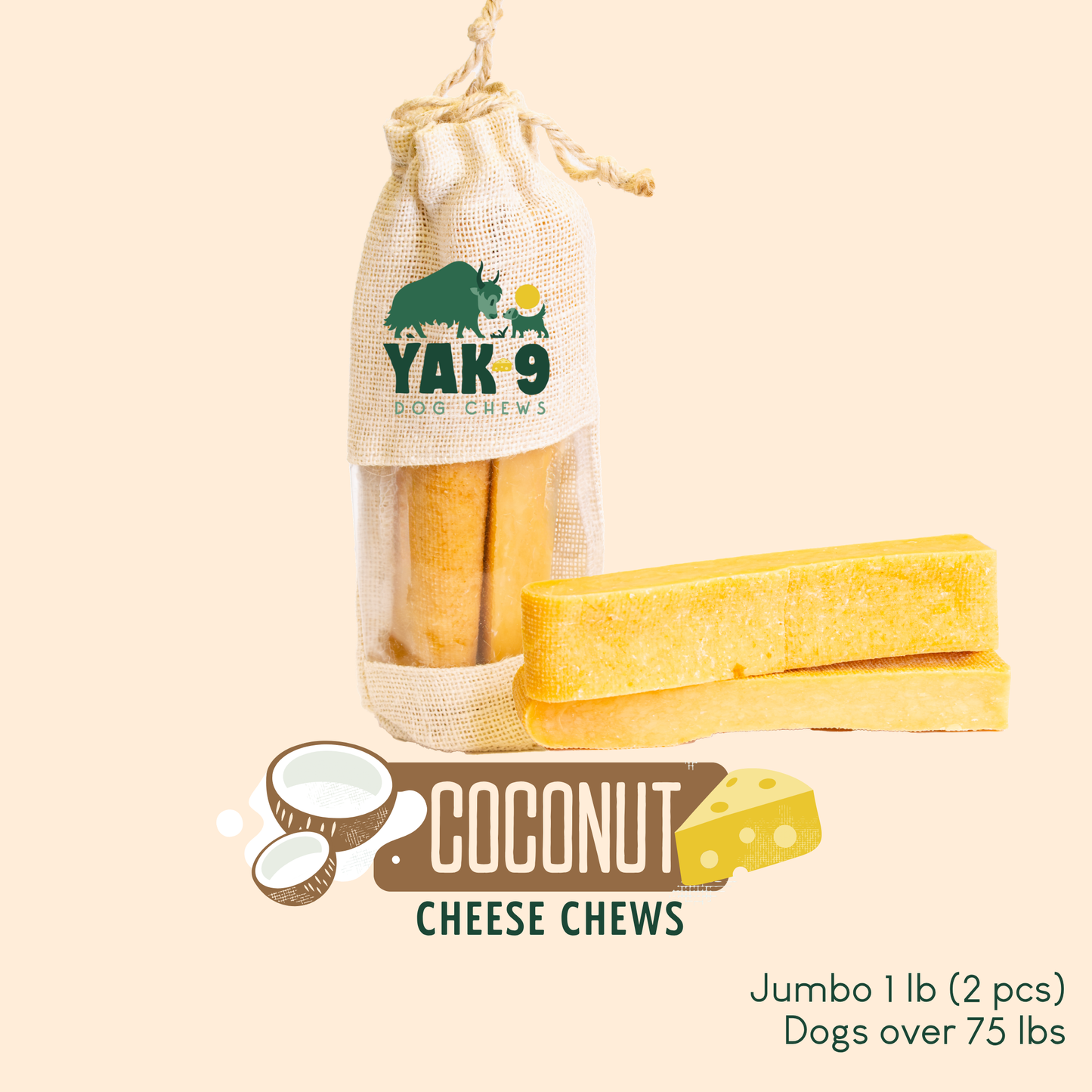 Coconut Cheese Chews for Dogs