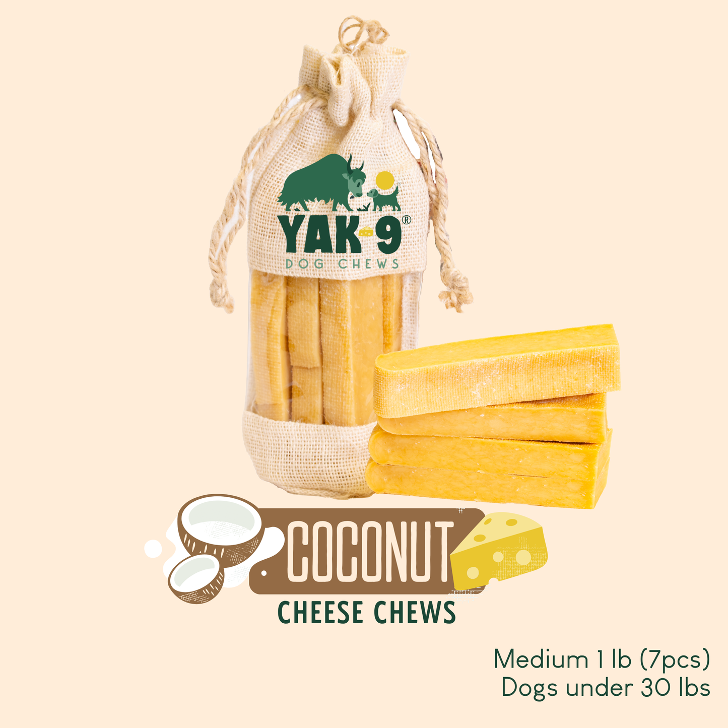 Coconut Cheese Chews for Dogs