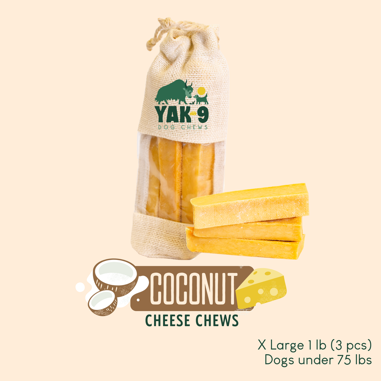 Coconut Cheese Chews for Dogs