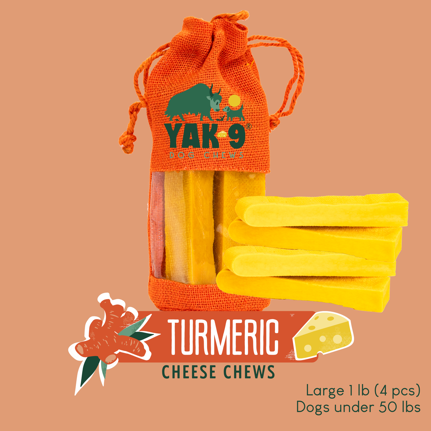 Turmeric Cheese Chews for Dogs