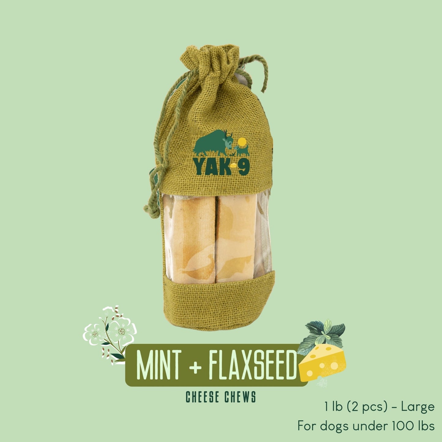 Flaxseed & Mint Cheese Chews for Dogs