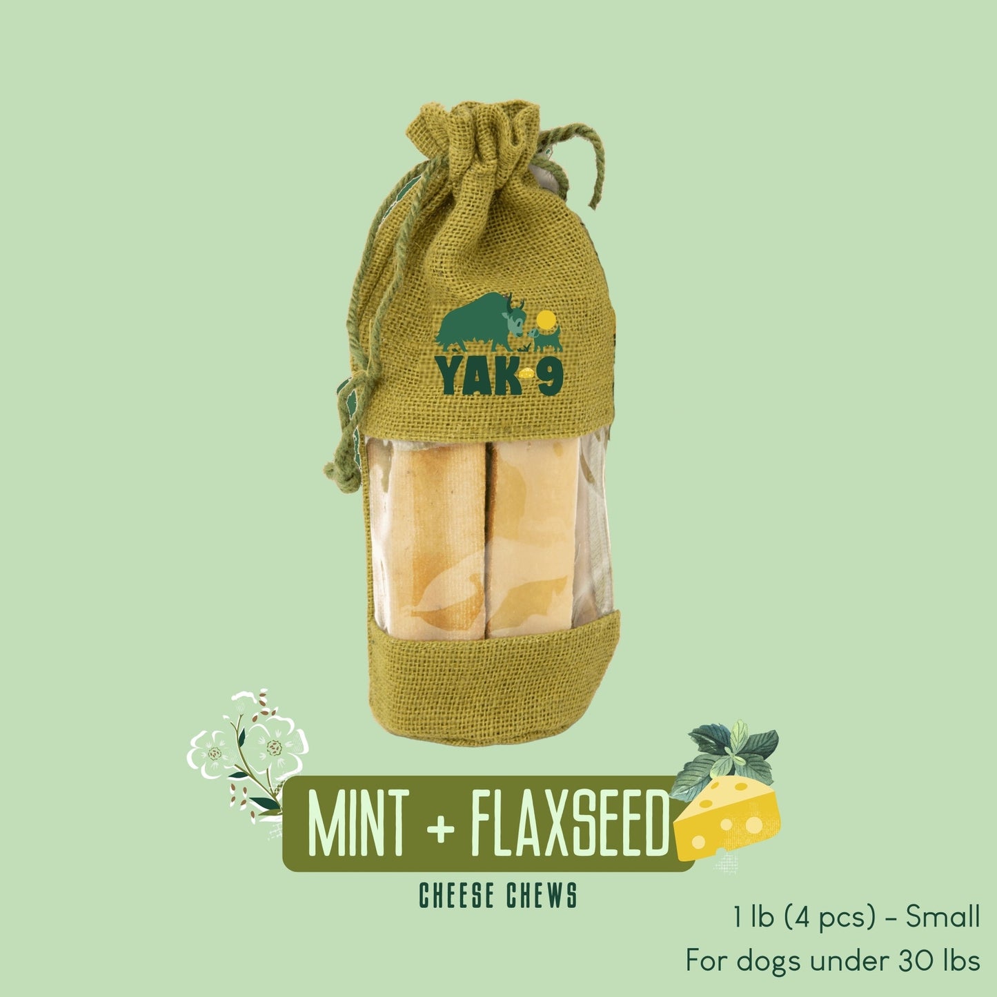 Flaxseed & Mint Cheese Chews for Dogs