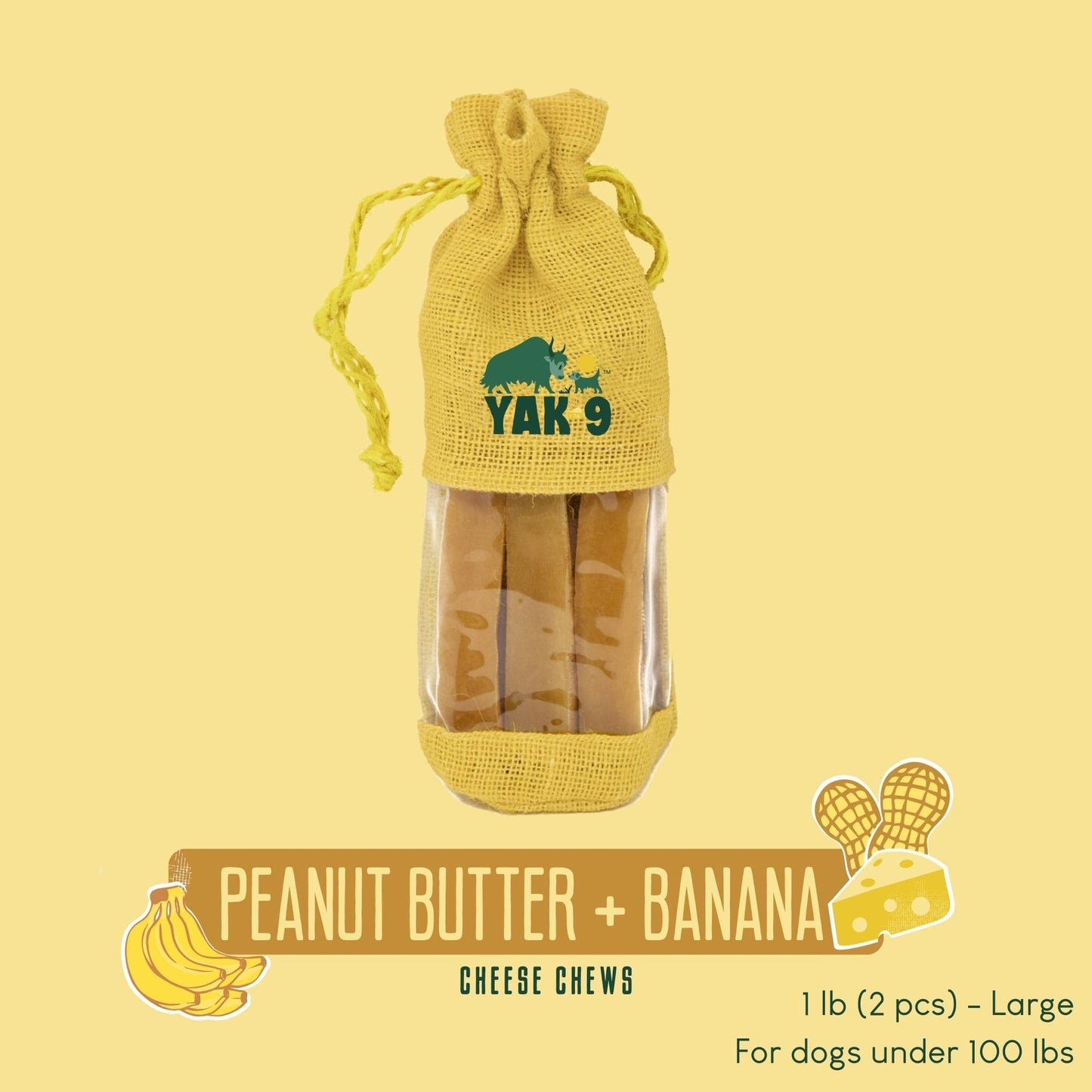 Peanut Butter & Banana Chews for Dogs