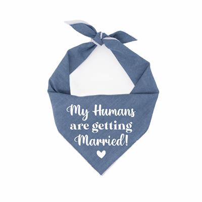 My Humans are Getting Married Denim Dog Bandana