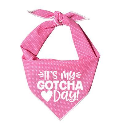 Gotcha Day Pink Dog Bandana - Bark & Beyond