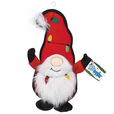 Griggles Holiday Lights Santa Dog Toy
