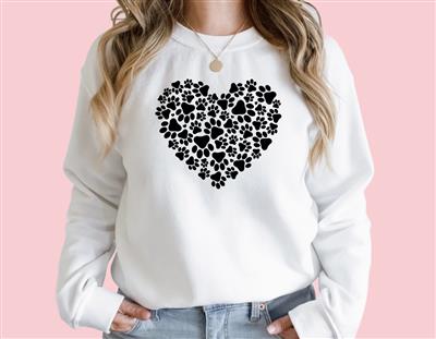 Valentine Paws Sweatshirt | Unisex Crewneck Sweatshirt