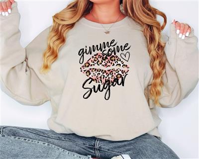 Gimme Some Sugar Valentine Sweatshirt Tan
