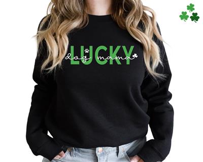 St. Patrick's Day Lucky Dog Mama Sweatshirt