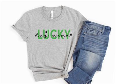 St Patricks Day Lucky Dog Mama Shirt