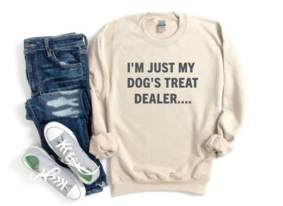 Dog Treat Dealer Crew Neck | Crewneck Sweatshirt | Dog Lover Sweatshirt