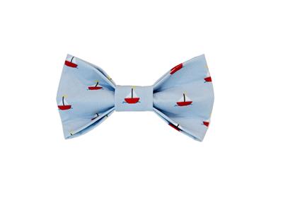 Nautical Sailboat Dog Bow Tie