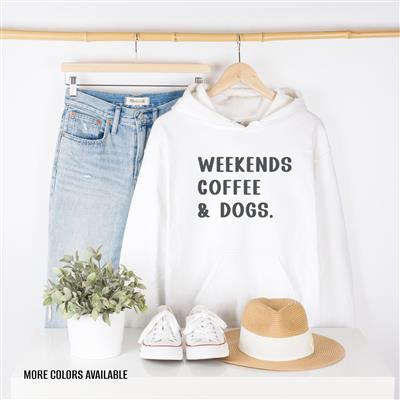 Weekends, Coffee & Dogs Adult Unisex Hoodie - Bark & Beyond