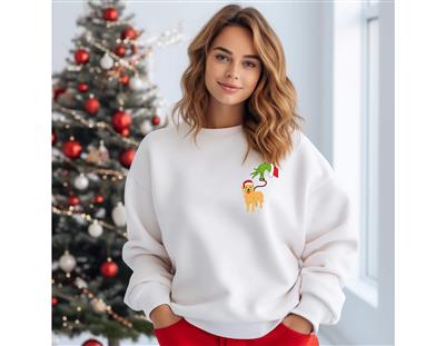 Grinch Christmas Dog Holiday Crewneck Sweatshirt