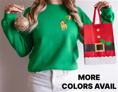 Grinch Christmas Dog Holiday Crewneck Sweatshirt