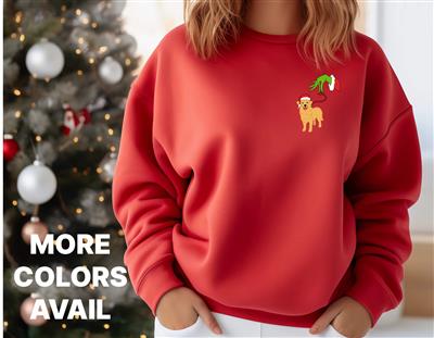 Grinch Christmas Dog Holiday Crewneck Sweatshirt