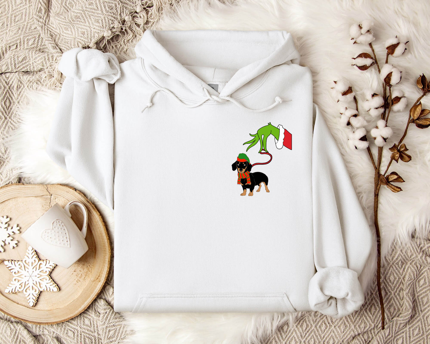 Grinch Christmas Dog Holiday Unisex Hoodie