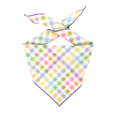 Pastel Gingham Dog Bandana – Lightweight Spring & Easter Style