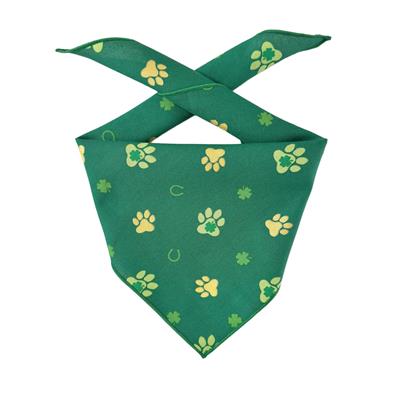 St Patrick's Day Metallic Gold Paws Dog Bandana - Bark & Beyond